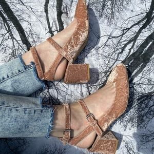 Rebecca Minkoff Velvet Block Heel Shoes